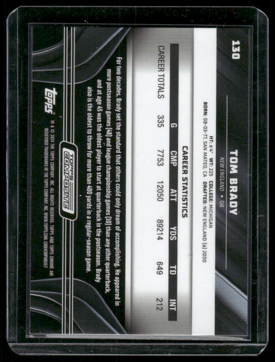 2024 Topps Chrome Black Tom Brady #130