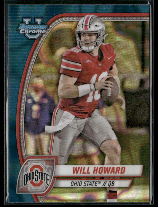 2024 Bowman Chrome University Will Howard #182 teal lava