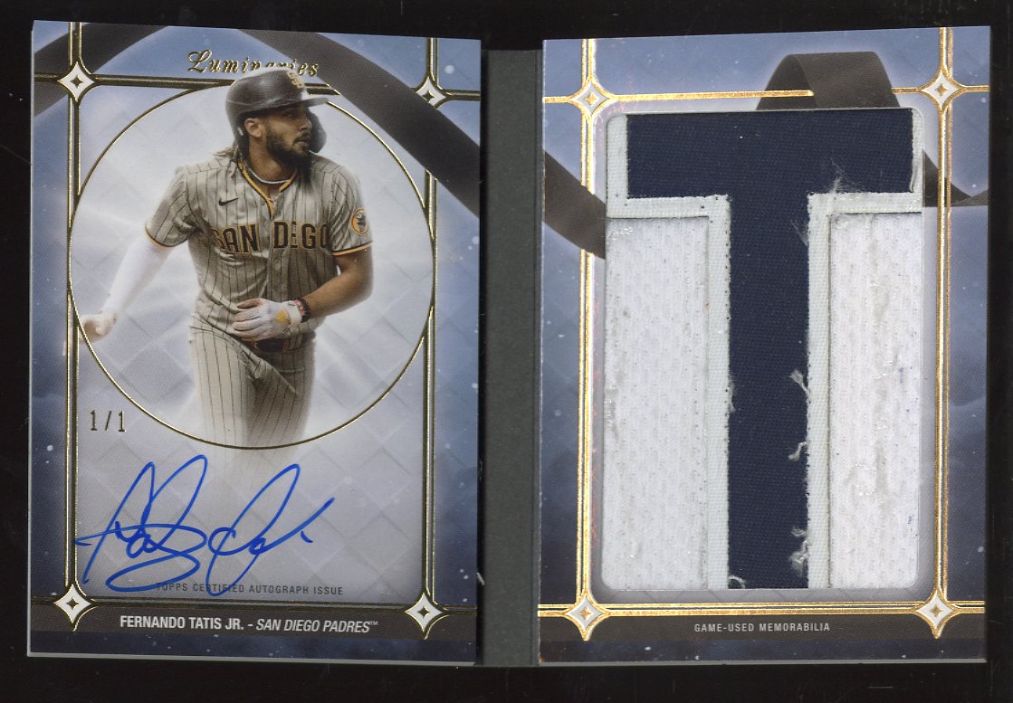 2023 Topps Luminaries Fernando Tatis Jr. #LBC-FT2 Autograph Relic Booklet 1/1