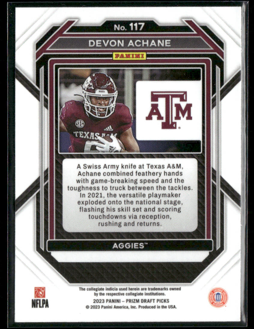 2023 Panini Prizm Devon Achane #No. 117