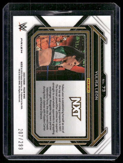 2022 Panini Prizm WWE Yulisa Leon #73 Red Prizm /299