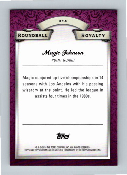 2023-24 Topps Chrome Magic Johnson #RR-5 Roundball Royalty