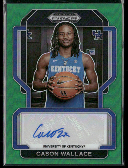 2022 Prizm Draft Picks Cason Wallace #FS-CWA Green Prizm Autograph