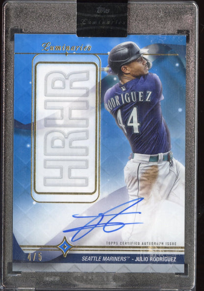 2023 Topps Luminaries Julio Rodríguez #HRK-JR3 4/5 RC Autographed