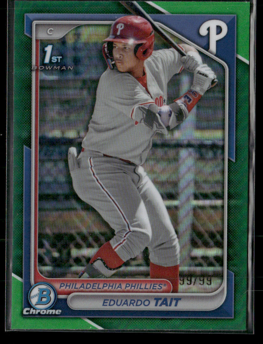 2024 Bowman Chrome Eduardo Tait #B-944 Green Refractor 99/99