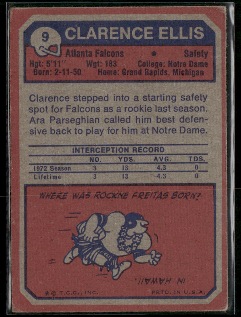 1973 Topps Clarence Ellis #9