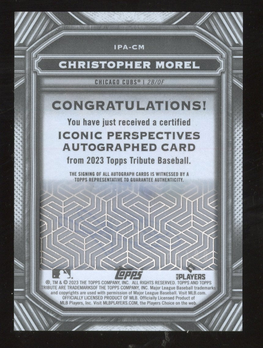 2023 Topps Tribute Christopher Morel #IPA-CM RC 09/25 Autographed