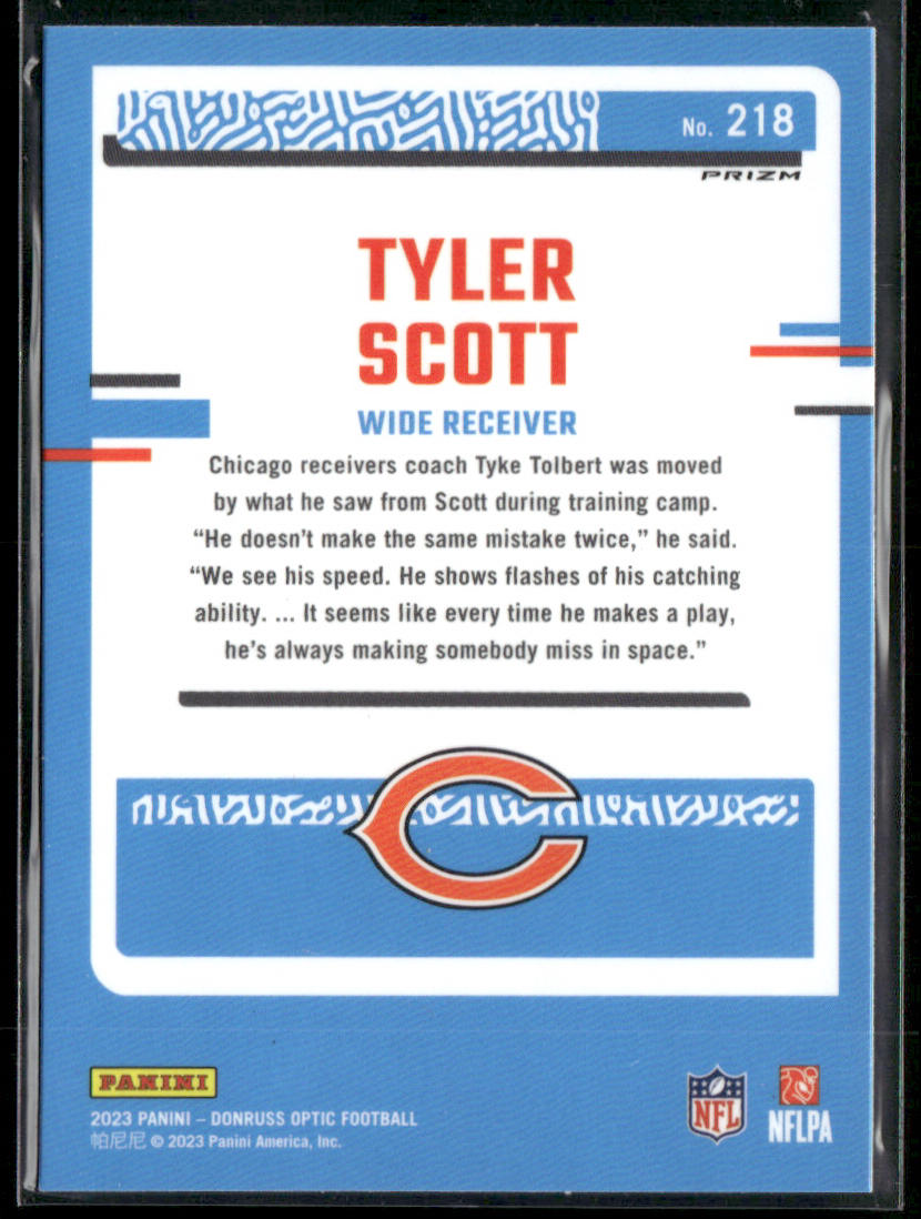 2023 Panini Donruss Optic Tyler Scott #218 Rated Rookie