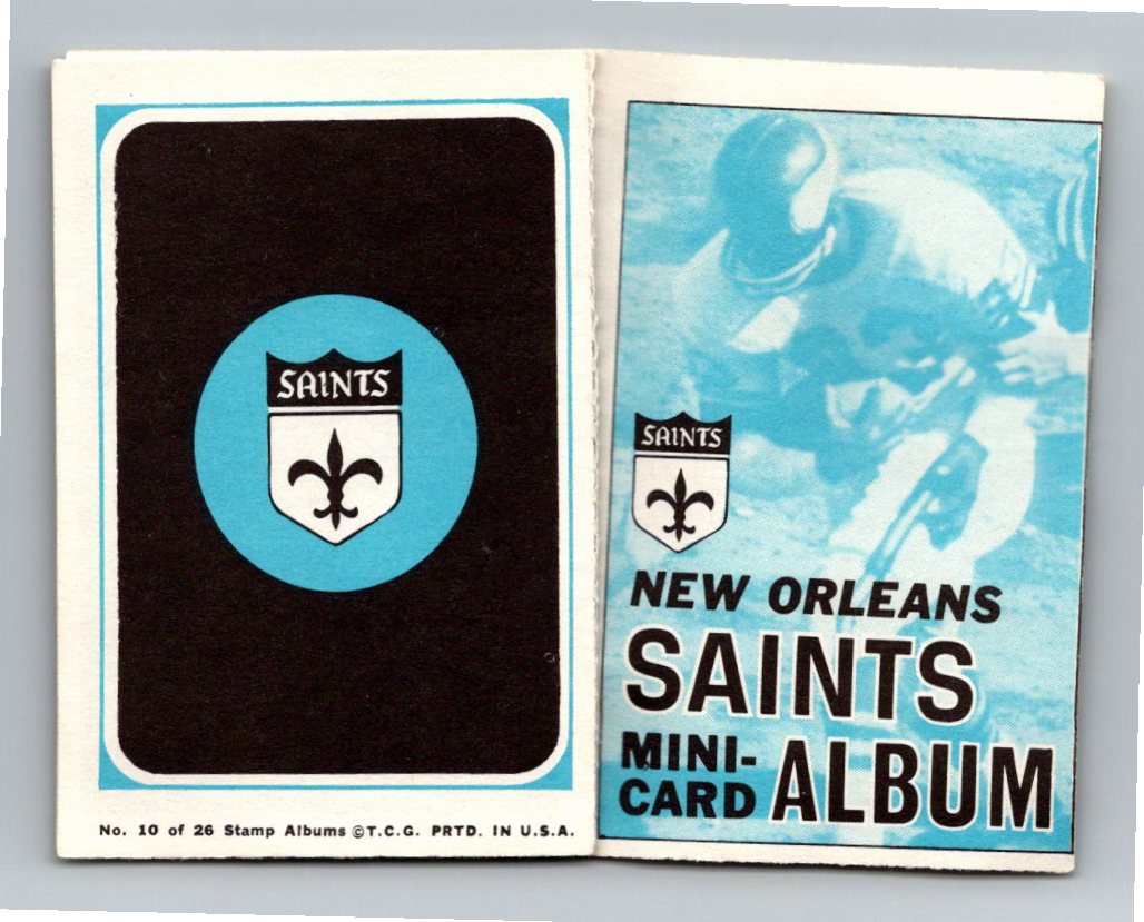 1969 Topps New Orleans Saints Team #10 Mini-Card Album