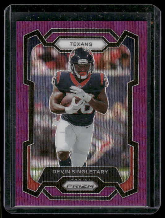 2023 Panini Prizm Devin Singletary #119 Purple Wave 82/99