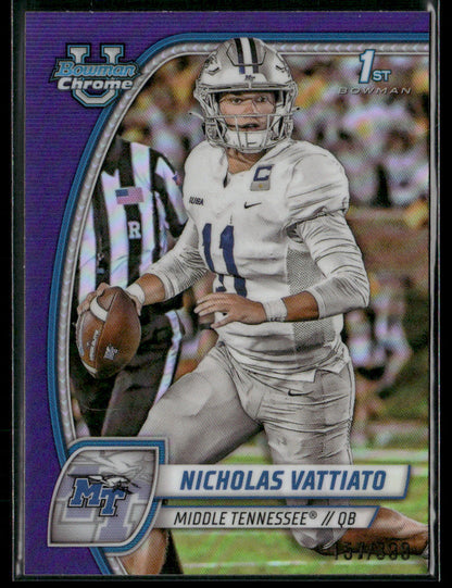 2024 Bowman Chrome University Nicholas Vattiato #138