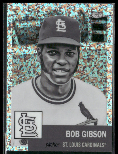 2022 Topps Chrome Platinum Bob Gibson #268 Black & White Mini Diamond