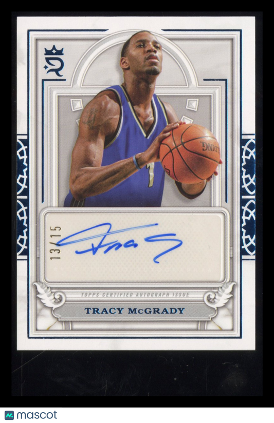 2023-24 Topps Royalty Tracy McGrady #CCA-TM Court Circular Auto Blue 13/15