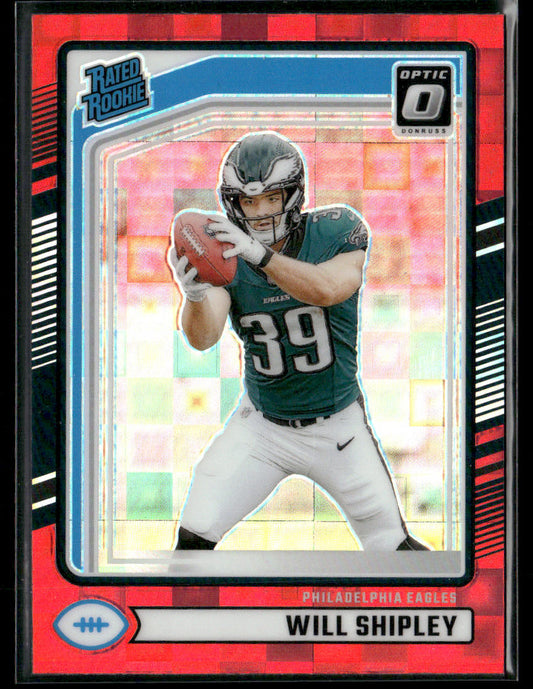 2024 Panini Donruss Will Shipley #312 Red Pandora