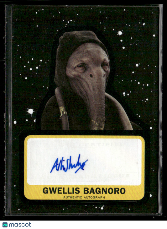 2019 Topps Star Wars Rise Of Skywalker Gwellis Bagnoro/Arti Shah /99 Auto #A-AS