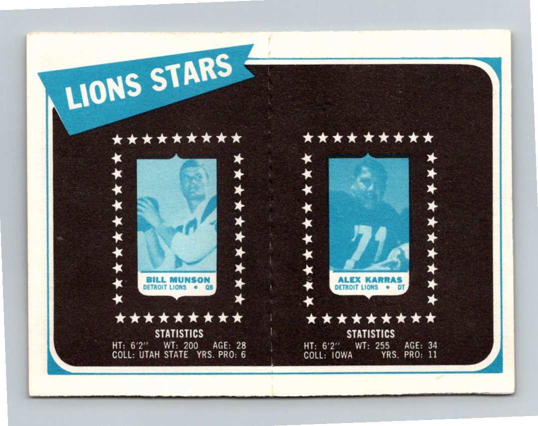 1969 Topps Detroit Lions #6 Mini-Albums