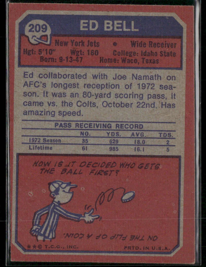 1973 Topps Ed Bell #209