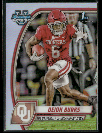 2024 Bowman Chrome University Deion Burks #56 Refractor