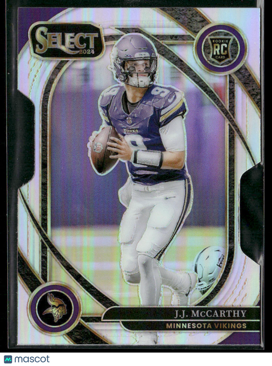 2024 Panini Select J.J. McCarthy #246 Silver Prizm Die-Cut RC Rookie