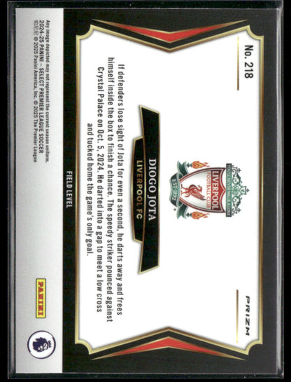 2024-25 Panini Select Premier League Diogo Jota #218 Red Ice Prizm Field Level