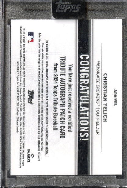 2024 Topps Tribute Christian Yelich #APA-YEL Autograph Relic /10