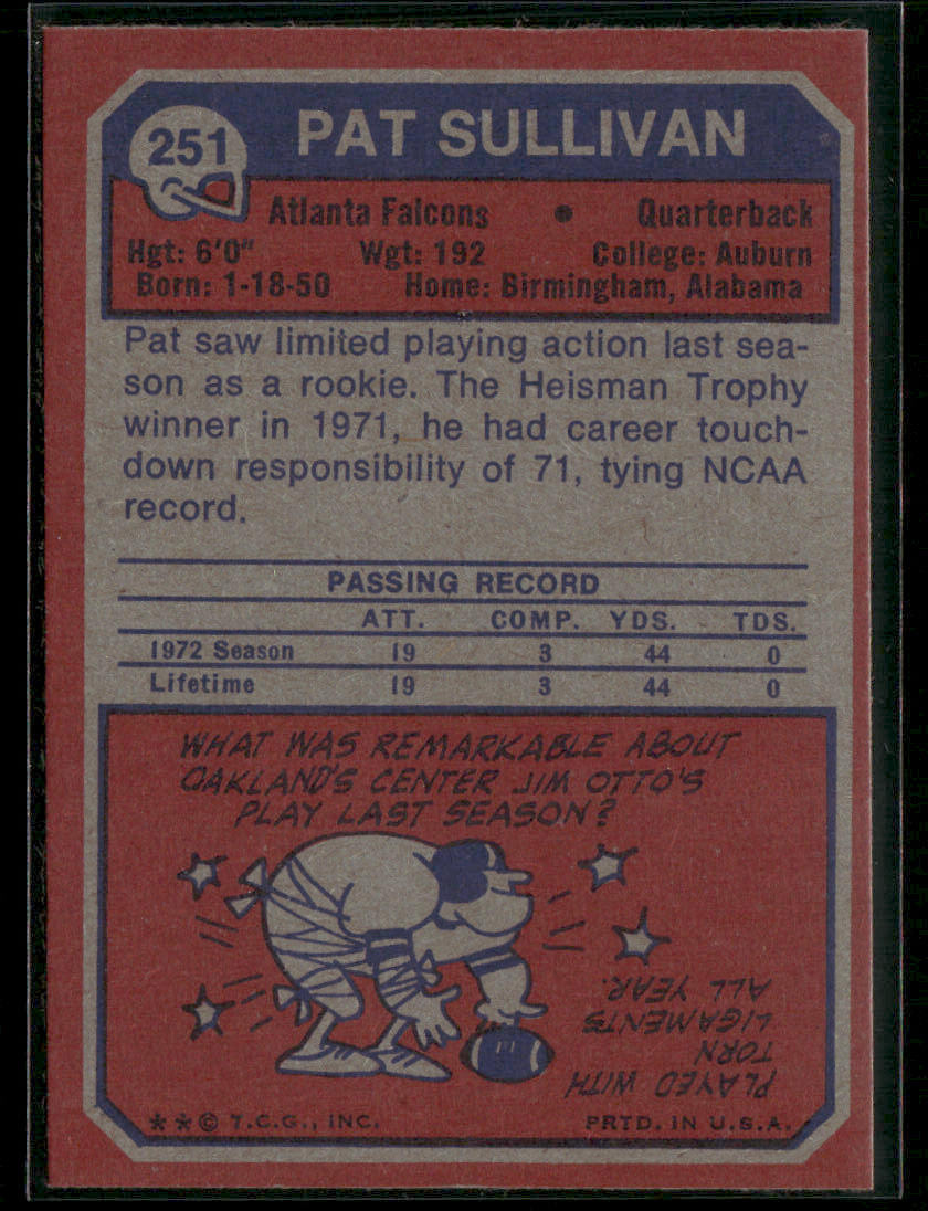 1973 Topps Pat Sullivan #251