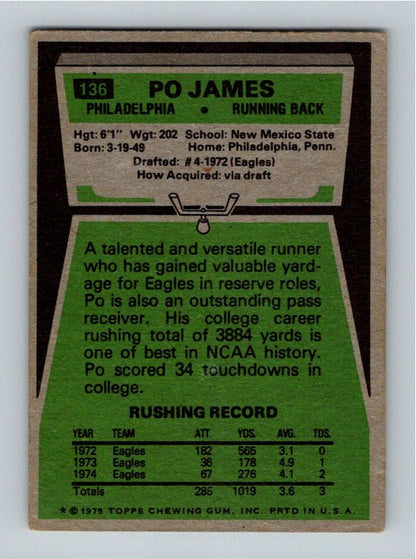 1975 Topps Po James #136