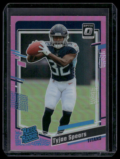 2023 Panini Optic Tyjae Spears #297 Pink Prizm Rated Rookie