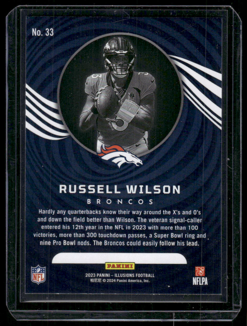 2023 Panini Illusions Russell Wilson #33 Sparkle Short Print