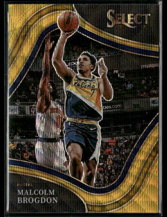 2021-22 Panini Select Basketball Malcolm Brogdon #259 Gold Wave Courtside