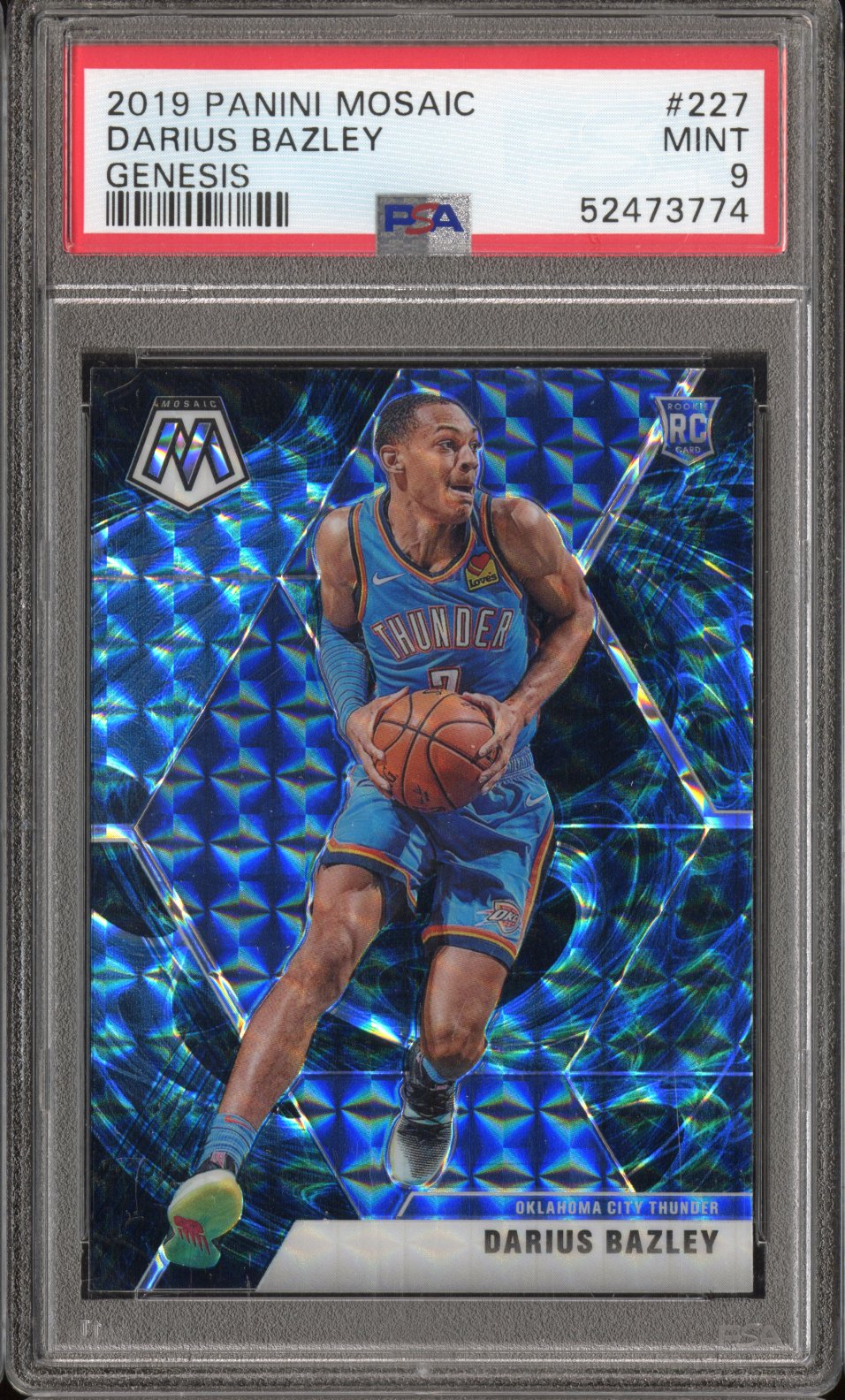 2019 Panini Mosaic Darius Bazley #227 Genesis PSA 9