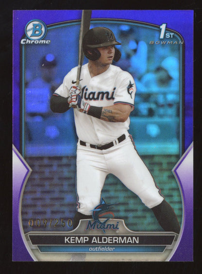 2023 Bowman Chrome Kemp Alderman #BDC-123 Blue 009/250