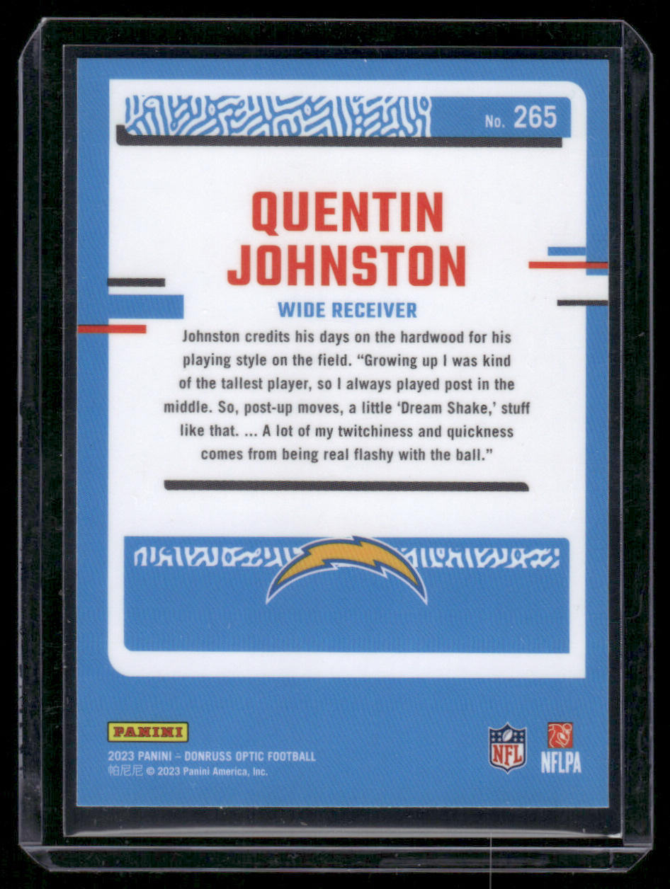 2023 Panini Donruss Optic Quentin Johnston #265 Rated Rookie