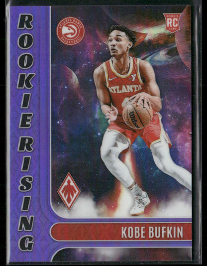 2023-24 Panini Phoenix Basketball Kobe Bufkin #8 Purple Rookie Rising /75