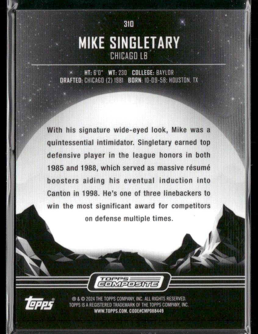 2023 Topps Composite Mike Singletary #310 Midnight