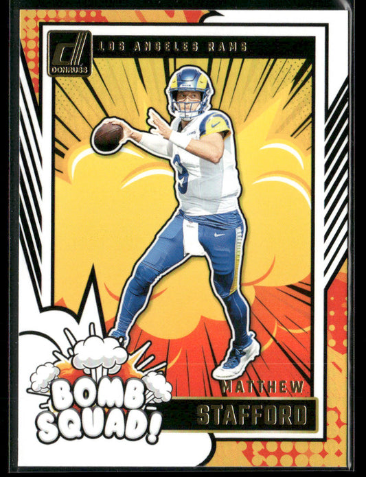 2024 Panini Donruss Matthew Stafford #7 Bomb Squad