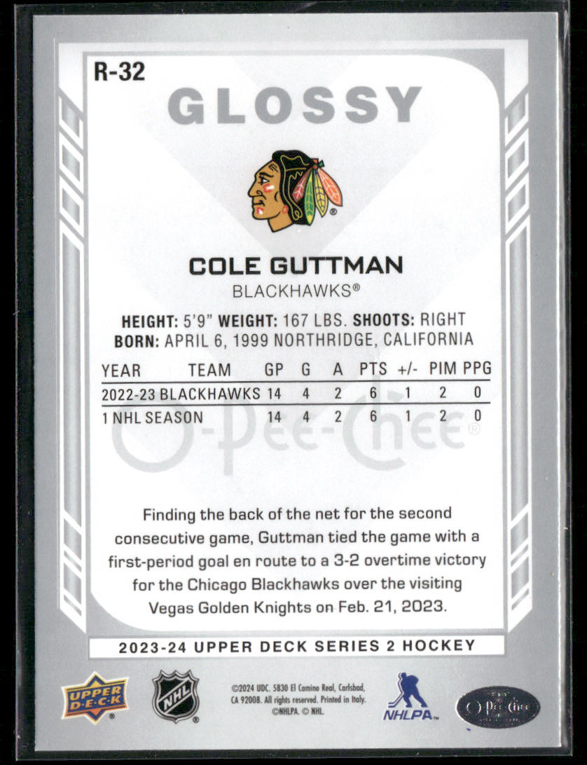 2023 Upper Deck Cole Guttman #R-32 O-Pee-Chee Glossy