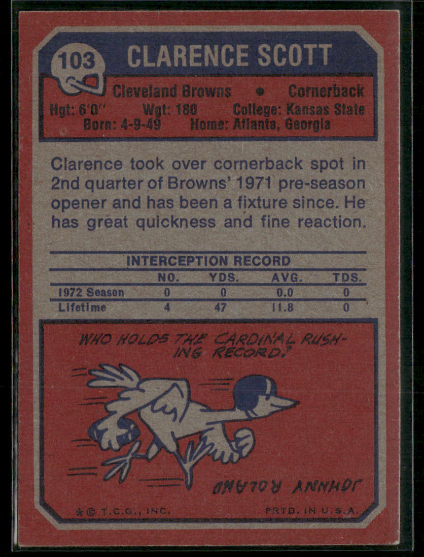 1973 Topps Clarence Scott #103