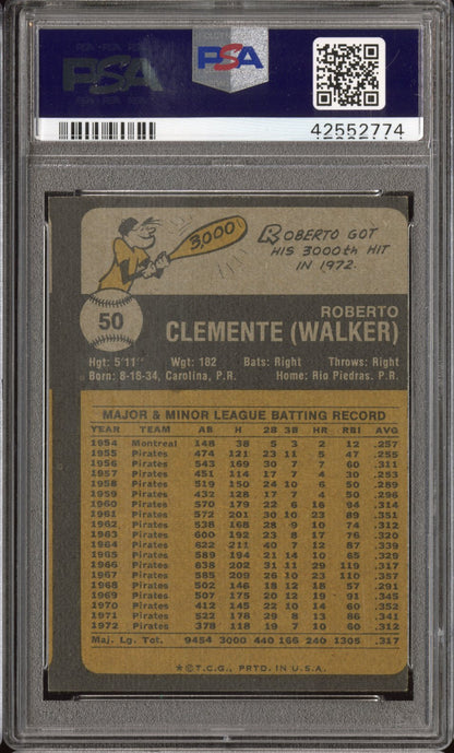 1973 Topps Roberto Clemente #50 MC PSA 8