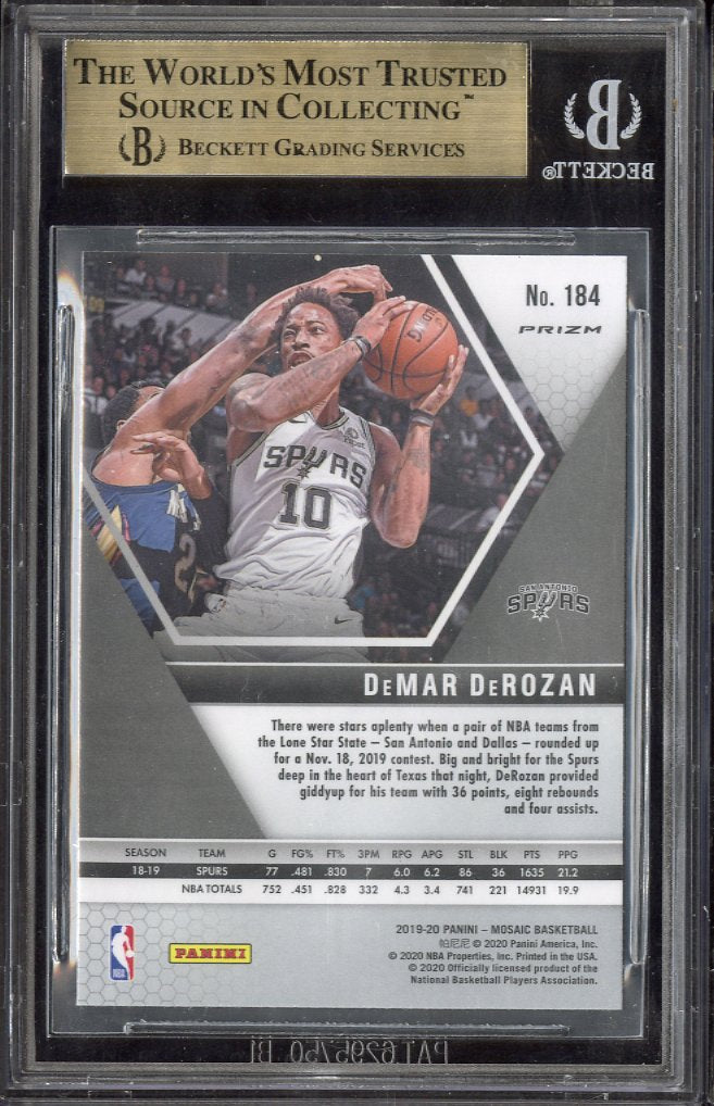 2019-20 Panini Mosaic DeMar DeRozan #184 Genesis BGS 9.5