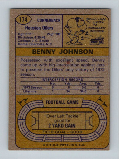 1974 Topps Benny Johnson #174