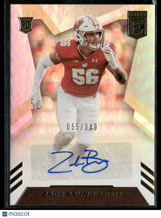 2020 Panini Donruss Elite Zack Baun #RA-ZB RC Rookie Auto 055/349