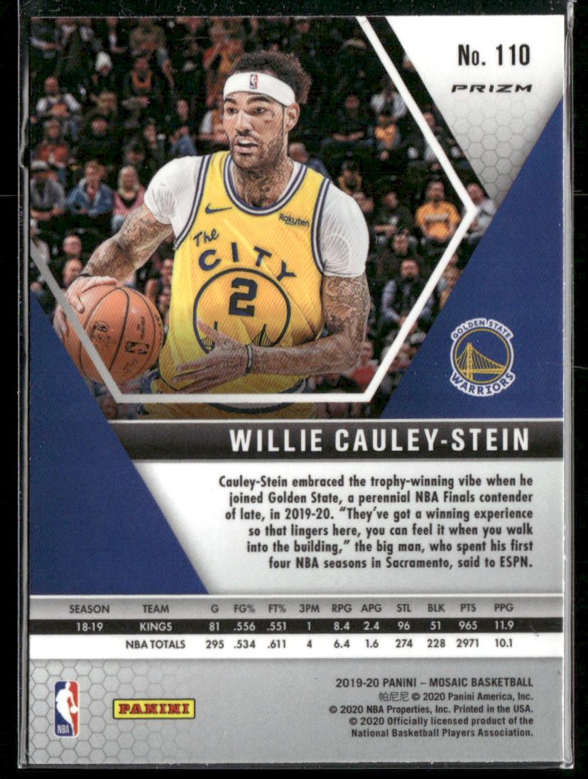 2019 Panini Mosaic Willie Cauley-Stein #175 Genesis Short Print