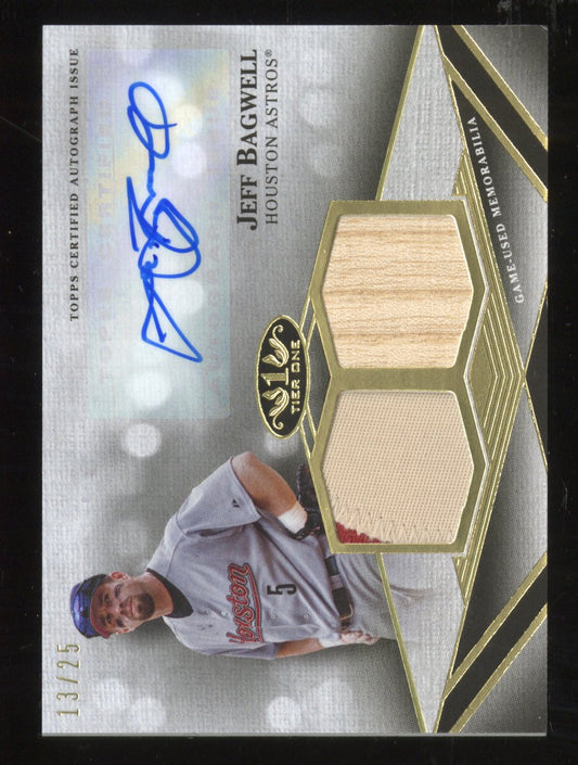 2022 Topps Tier One Baseball Jeff Bagwell #13/25 Autographed