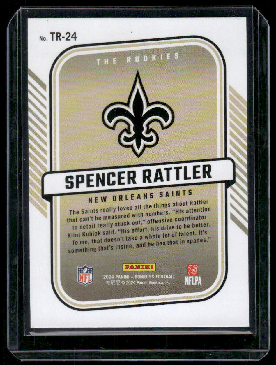 2024 Donruss Spencer Rattler #TR-24 The Rookies