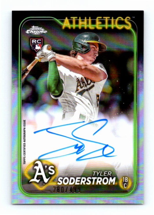 2024 Topps Chrome Tyler Soderstrom #RA-TSG /499 Rookie Autographed