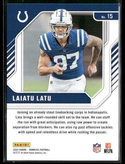 2024 Panini Laiatu Latu #15 Elite Series Rookies