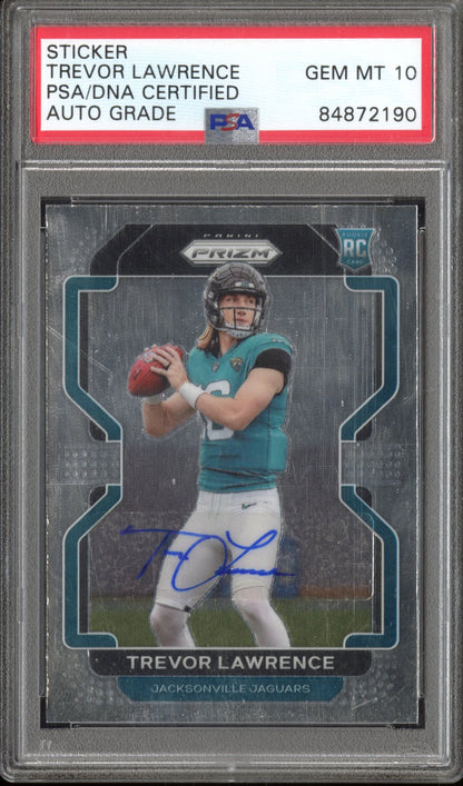 2021 Panini Prizm Trevor Lawrence #331 Rookie Autograph PSA Auto 10