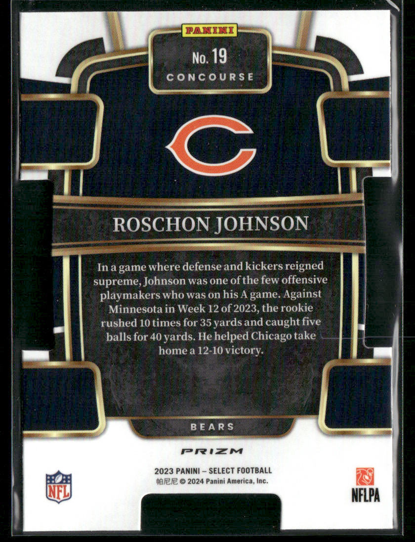 2023 Panini Select Roschon Johnson #19 Die Cut