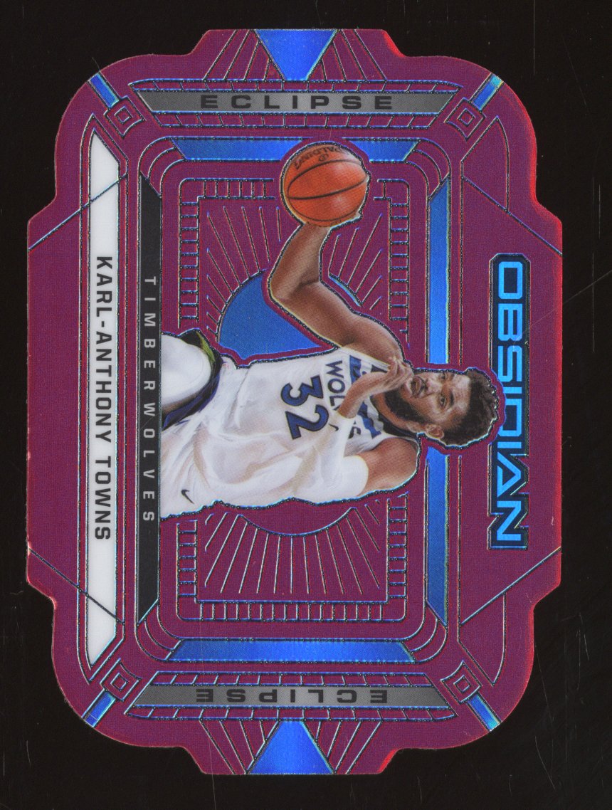 2020-21 Panini Obsidian Karl-Anthony Towns #19 Electric Etch Red Eclipse